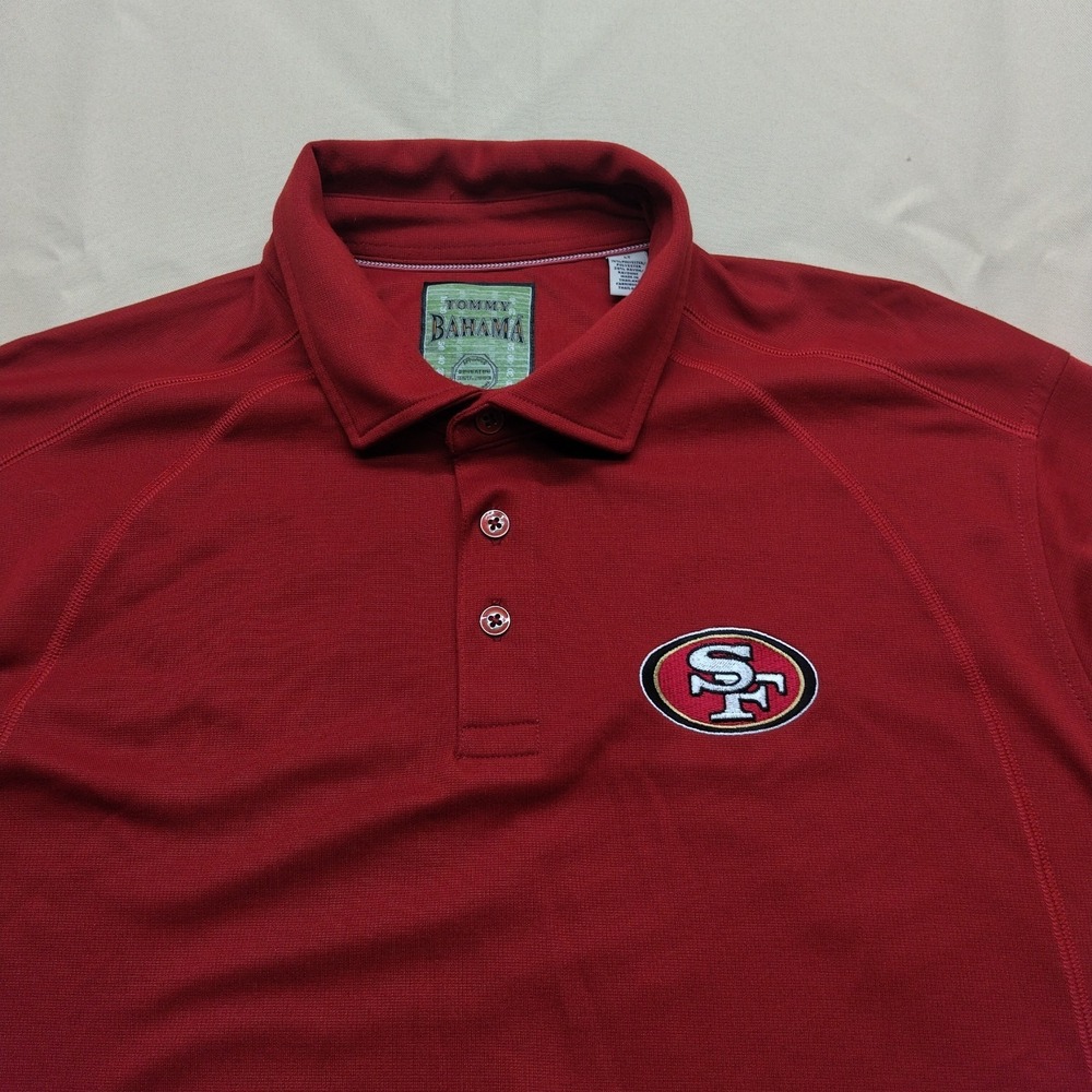 Tommy Bahama IslandZone San Francisco 49ers Polo Shirt Mens LT Red NFL
